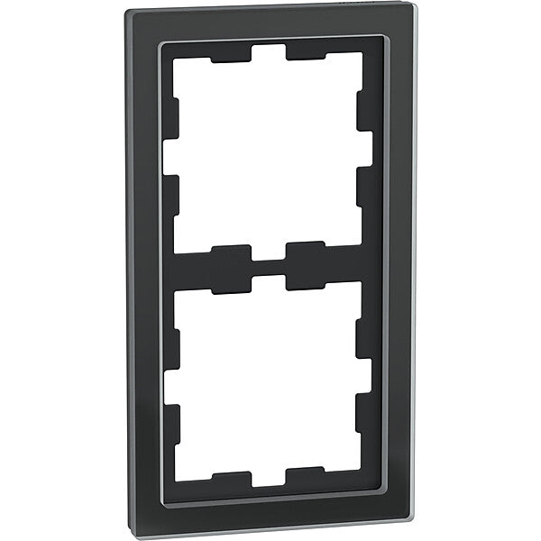 Merten Rahmen 2f.onyxsw D-Life Glas MEG4020-6503